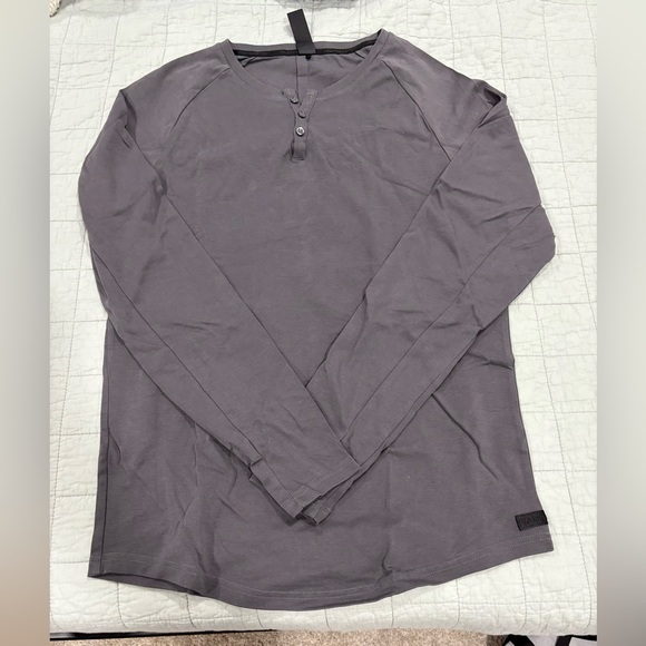 Alphalete Other - Alphalete Men's Lux Long Sleeve Henley Shirt Dark Grey Size Medium